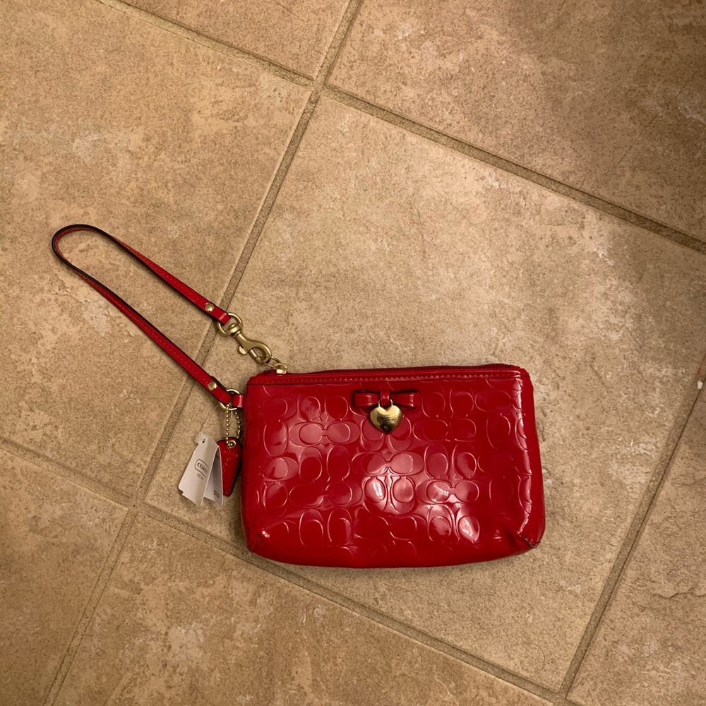 red coach wristlet